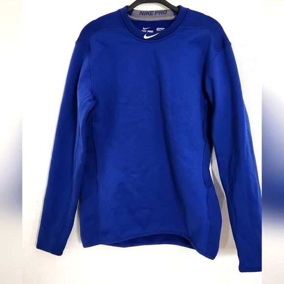 Nike Pro Women's Fitted Blue Sweatshirt Size Medium - Picture 1 of 10